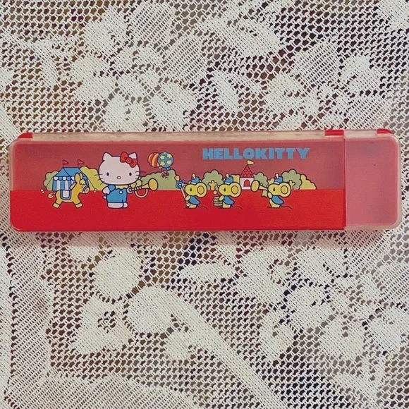 Sanrio Vintage Hello Kitty Collectors Pencil Box | Color: Red | 1976 - Picture 2 of 7
